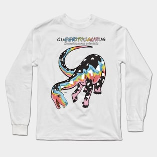 Queeritosaurus - Queer Pride Quaesitosaurus W/Text Long Sleeve T-Shirt